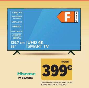 Carrefour Hisense tv 55a6bg oferta