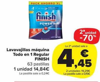 Carrefour Market Lavavajillas máquina todo en 1 regular finish oferta