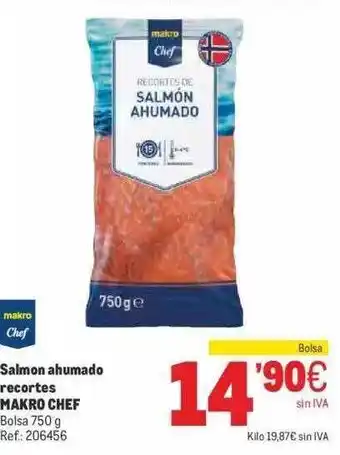 Makro Salmon ahumado recortes makro chef oferta