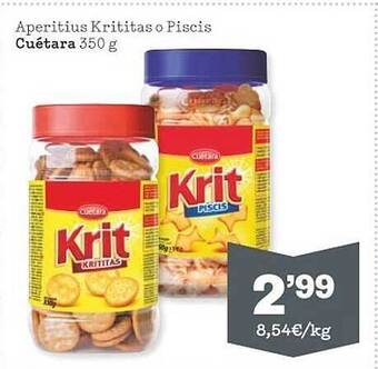 Sorli Aperitius krititas o piscis cuétara oferta