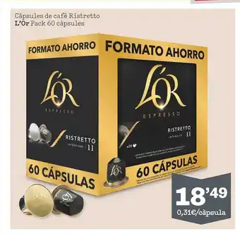 Sorli Càpsules de cafè ristretto l'or oferta
