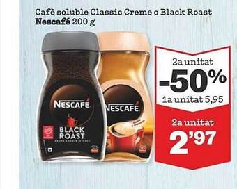 Sorli Cafè soluble classic creme o black roast nescafé oferta