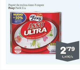 Sorli Paper de cuina asso 3 capes foxy oferta
