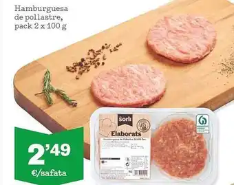 Sorli Hamburguesa de pollastre pack 2 oferta