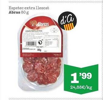 Sorli Espetec extra llescat abras oferta