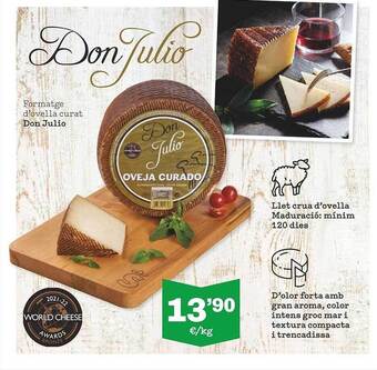 Sorli Formatge d'ovella curat don julio oferta