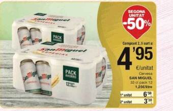 SPAR Fragadis Segona unitat -50% cervesa san miguel oferta