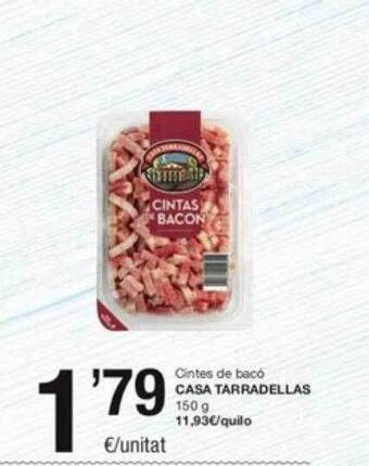 SPAR Fragadis Cintes de bacó casa tarradellas oferta