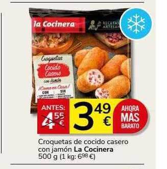 Supermercados Charter Croquetas de cocido casero con jamón la cocinera oferta