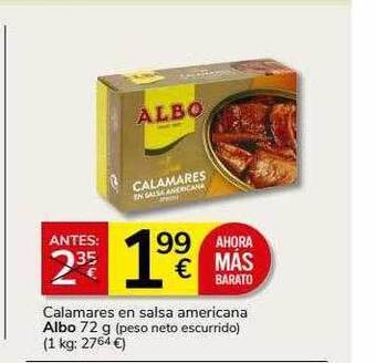 Supermercados Charter Calamares en salsa americana albo oferta