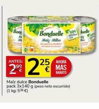Supermercados Charter Maíz dulce bonduelle oferta
