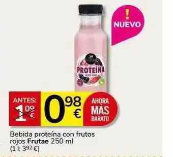 Supermercados Charter Bebida proteína con frutos rojos frutae oferta