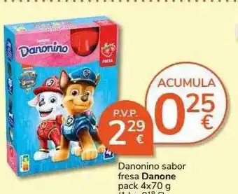 Supermercados Charter Danonino sabor fresa danone oferta