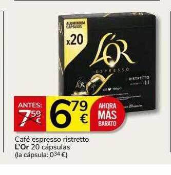 Supermercados Charter Café espresso ristretto l'or oferta