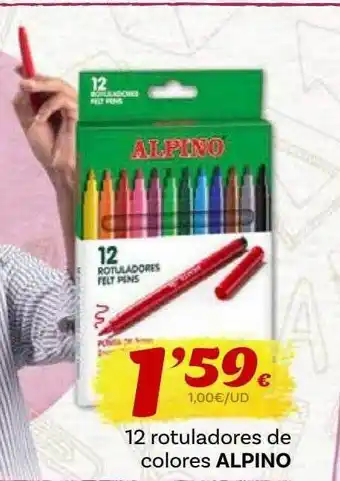 Supermercados Dani 12 rotuladores de colores alpino oferta