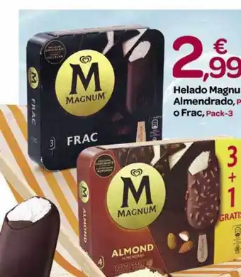 Supermercados El Jamón Helado magnum almendrado o frac oferta