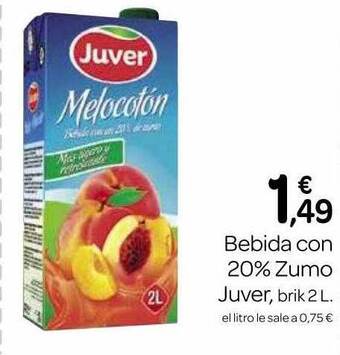 Supermercados El Jamón Bebida con 20% zumo juver oferta
