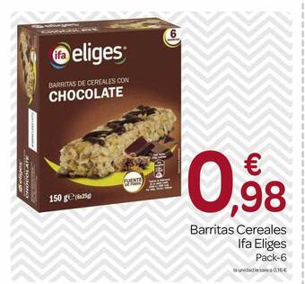 Supermercados El Jamón Barritas cereales ifa eliges oferta