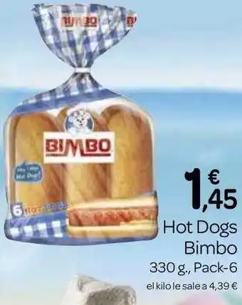 Supermercados El Jamón Hot dogs bimbo oferta