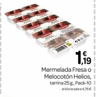 Supermercados El Jamón Mermelada fresa o melocotón helios oferta