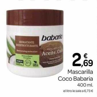 Supermercados El Jamón Mascarilla coco babaria oferta