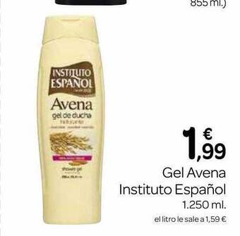 Supermercados El Jamón Gel avena instituto español oferta