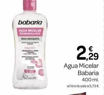Supermercados El Jamón Agua micelar babaria oferta