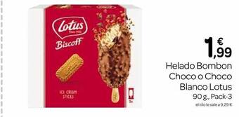 Supermercados El Jamón Helado bombón choco o choco blanco lotus oferta