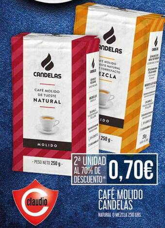 Claudio Café molido candelas oferta