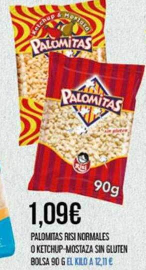 Claudio Palomitas risi normales o ketchup-mostaza sin gluten oferta
