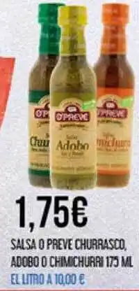 Claudio Salsa o preve churrasco adobo o chimichurri oferta