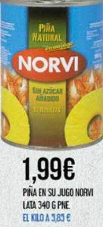 Claudio Piña en su jugo norvi lata oferta