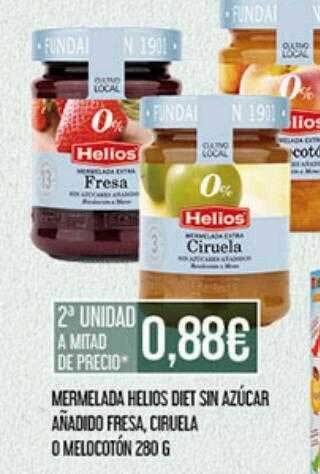 Claudio Mermelada helios diet sin azúcar añadido fresa ciruela o melocotón oferta