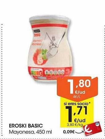 Eroski Eroski basic mayonesa oferta
