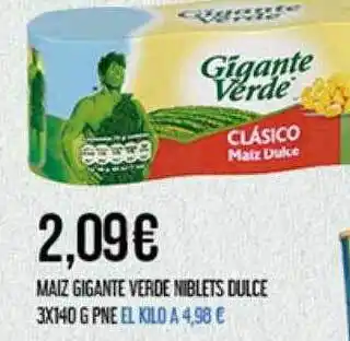 Claudio Maiz gigante verde niblets dulce oferta