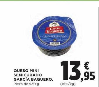 Hipercor Queso mini semicurado garcia baquero oferta