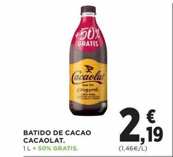 Hipercor Batido de cacao cacaolat oferta