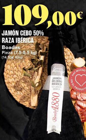 Gadis Jamón cebo 50% raza ibérica boadas oferta