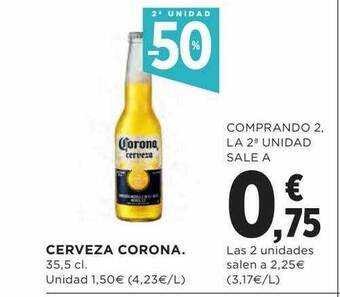 Hipercor Cerveza corona oferta