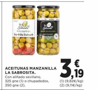 Hipercor Aceitunas manzanilla la sabrosita oferta