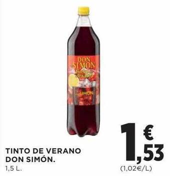 Hipercor Tinto de verano don simón oferta