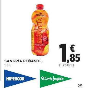 Hipercor Sangría peñasol oferta