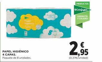 Hipercor Papel higiénico 4 capas oferta