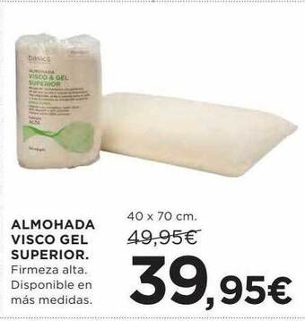 Hipercor Almohada visco gel superior oferta