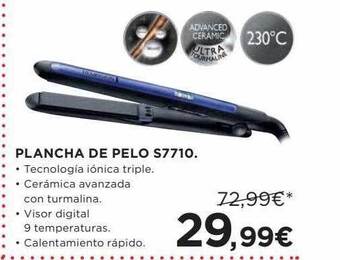 Hipercor Plancha de pelo s7710 oferta
