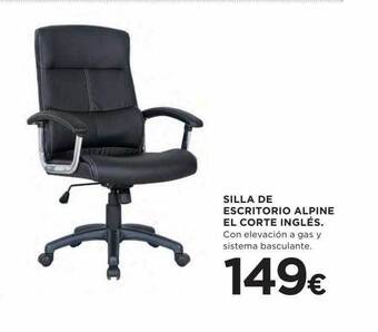 Hipercor Silla de escritorio alpine el corte inglés oferta