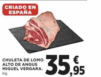Hipercor Chuleta de lomo alto de angus miguel vergara oferta