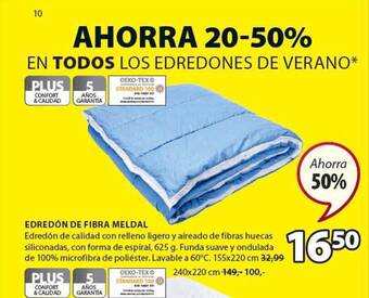 JYSK Edredón de fibra meldal oferta