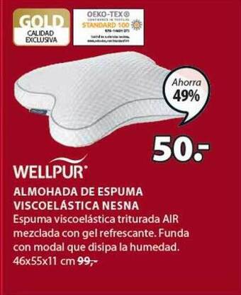 JYSK Wellpur almohada de espuma viscoelástica nesna oferta