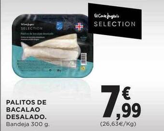 Hipercor Palitos de bacalao desalado oferta
